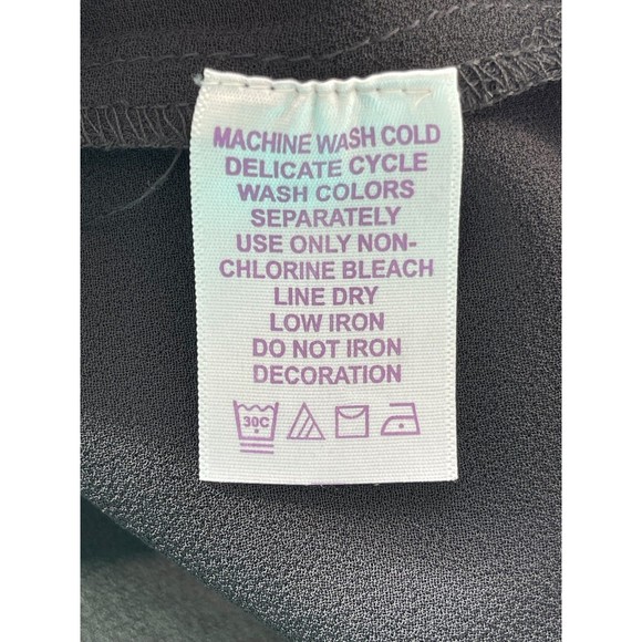 Romans swim coverup black sheer with sequin trim side slit tie waist Large - Picture 9 of 9